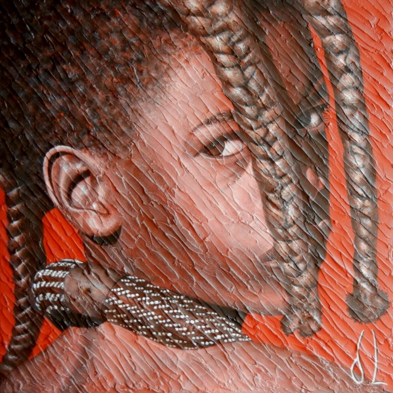 himba, julien louze, acrylique